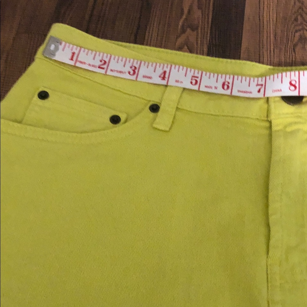 Garnet Hill Denim Lemon Lime Colored Skirt size 10 - Picture 12 of 16